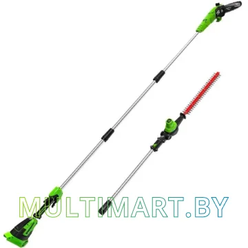 Кусторез + высоторез Greenworks G40PSH 1303907 (без АКБ) 